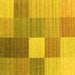 Square Checkered Yellow Modern Rug, con1806yw