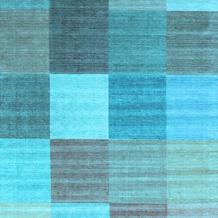 Machine Washable Checkered Light Blue Modern Rug, wshcon1806lblu