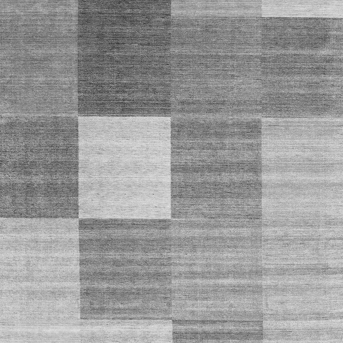 Serging Thickness of Machine Washable Checkered Gray Modern Rug, wshcon1806gry