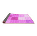 Sideview of Checkered Pink Modern Rug, con1807pnk