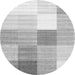Machine Washable Checkered Gray Modern Rug, wshcon1807gry