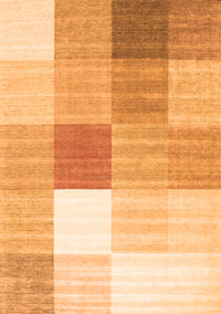 Checkered Orange Modern Rug, con1807org