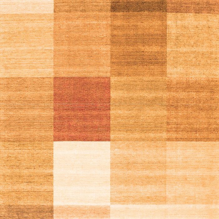 Checkered Orange Modern Rug, con1807org