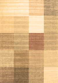 Checkered Brown Modern Rug, con1807brn