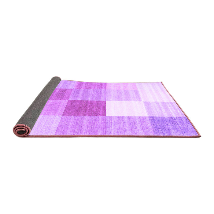 Sideview of Checkered Purple Modern Rug, con1807pur