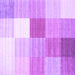 Square Machine Washable Checkered Purple Modern Area Rugs, wshcon1807pur