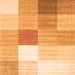 Serging Thickness of Checkered Orange Modern Rug, con1807org