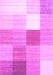 Machine Washable Checkered Pink Modern Rug, wshcon1807pnk