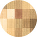 Square Checkered Brown Modern Rug, con1807brn