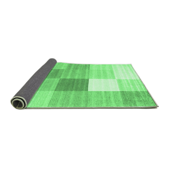 Sideview of Checkered Emerald Green Modern Rug, con1807emgrn