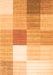 Serging Thickness of Machine Washable Checkered Orange Modern Area Rugs, wshcon1807org