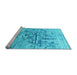 Sideview of Machine Washable Abstract Light Blue Contemporary Rug, wshcon1808lblu