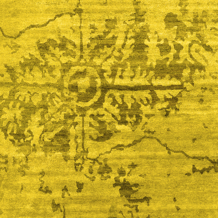 Abstract Yellow Contemporary Rug, con1808yw