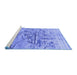 Sideview of Machine Washable Abstract Blue Contemporary Rug, wshcon1808blu