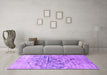 Machine Washable Abstract Purple Contemporary Area Rugs in a Living Room, wshcon1808pur