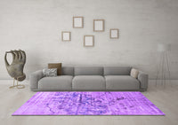 Machine Washable Abstract Purple Contemporary Rug, wshcon1808pur