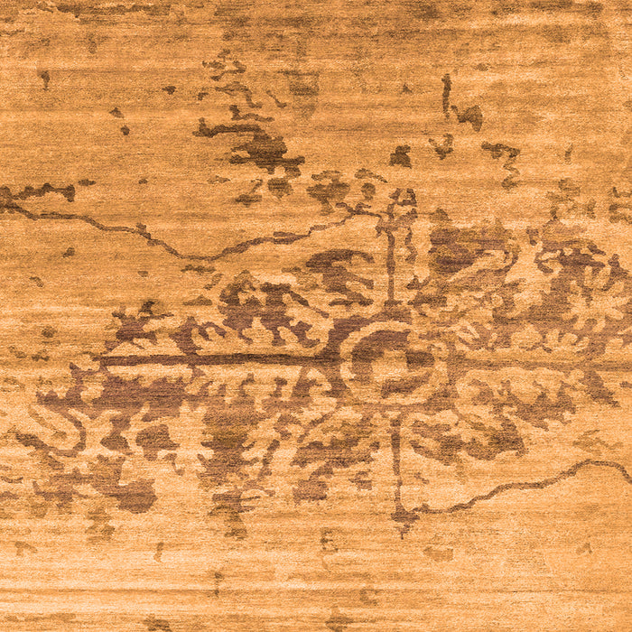 Serging Thickness of Abstract Orange Contemporary Rug, con1808org