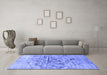 Machine Washable Abstract Blue Contemporary Rug in a Living Room, wshcon1808blu