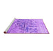 Sideview of Machine Washable Abstract Purple Contemporary Area Rugs, wshcon1808pur