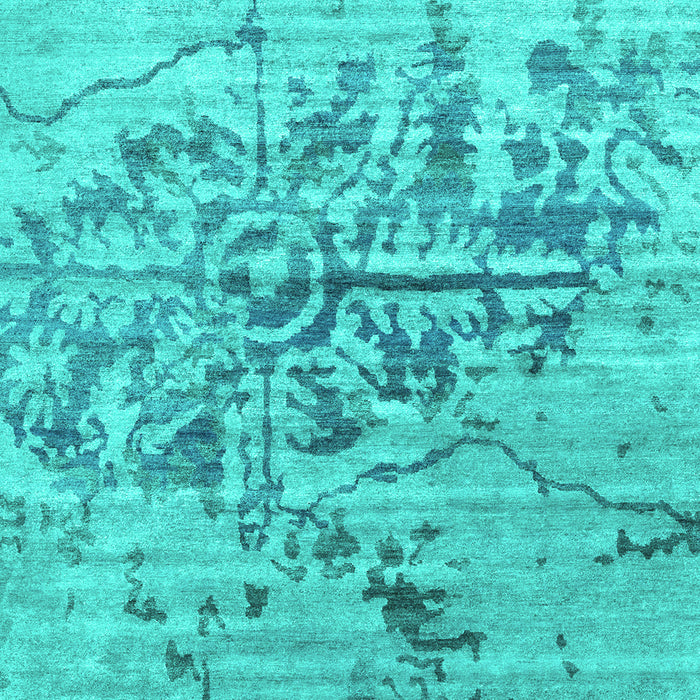 Abstract Turquoise Contemporary Rug, con1808turq