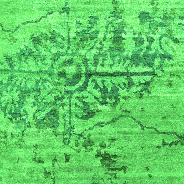 Serging Thickness of Machine Washable Abstract Green Contemporary Area Rugs, wshcon1808grn