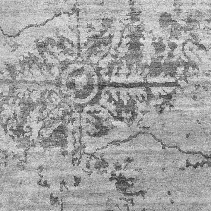 Serging Thickness of Machine Washable Abstract Gray Contemporary Rug, wshcon1808gry