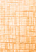 Abstract Orange Contemporary Rug, con1809org