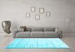 Machine Washable Abstract Light Blue Contemporary Rug in a Living Room, wshcon1809lblu