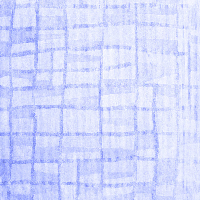 Square Abstract Blue Contemporary Rug, con1809blu