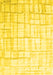 Machine Washable Abstract Yellow Contemporary Rug, wshcon1809yw