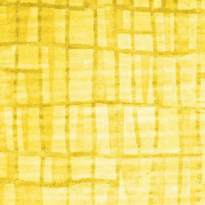 Abstract Yellow Contemporary Rug, con1809yw