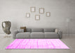 Machine Washable Abstract Pink Contemporary Rug in a Living Room, wshcon1809pnk