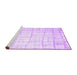 Sideview of Machine Washable Abstract Purple Contemporary Area Rugs, wshcon1809pur