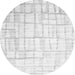 Square Abstract Gray Contemporary Rug, con1809gry