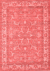 Abstract Red Contemporary Rug, con180red