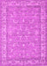 Machine Washable Abstract Pink Contemporary Rug, wshcon180pnk