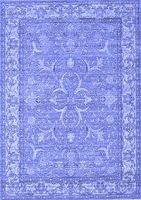 Abstract Blue Contemporary Rug, con180blu