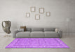 Machine Washable Abstract Purple Contemporary Area Rugs in a Living Room, wshcon180pur