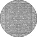 Square Abstract Gray Contemporary Rug, con180gry