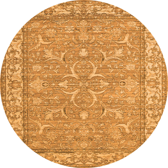 Square Abstract Orange Contemporary Rug, con180org