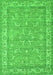 Serging Thickness of Machine Washable Abstract Green Contemporary Area Rugs, wshcon180grn