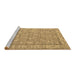 Sideview of Machine Washable Abstract Brown Contemporary Rug, wshcon180brn