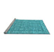 Sideview of Machine Washable Abstract Light Blue Contemporary Rug, wshcon180lblu