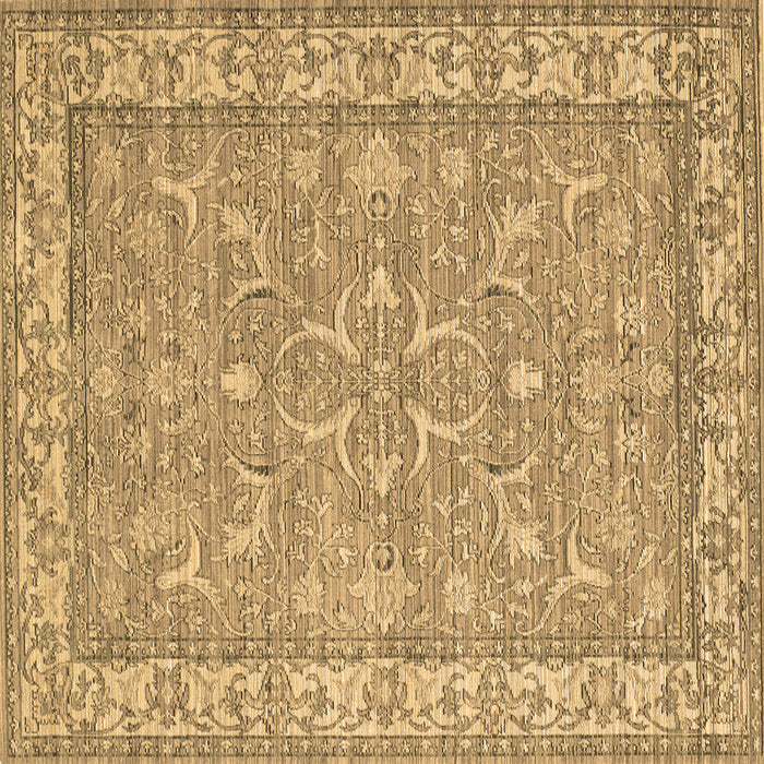 Square Abstract Brown Contemporary Rug, con180brn