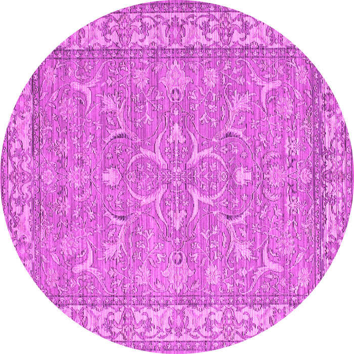 Round Abstract Pink Contemporary Rug, con180pnk