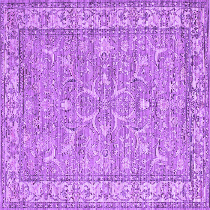 Square Machine Washable Abstract Purple Contemporary Area Rugs, wshcon180pur