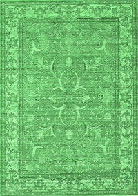 Abstract Emerald Green Contemporary Rug, con180emgrn