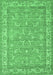 Machine Washable Abstract Emerald Green Contemporary Area Rugs, wshcon180emgrn