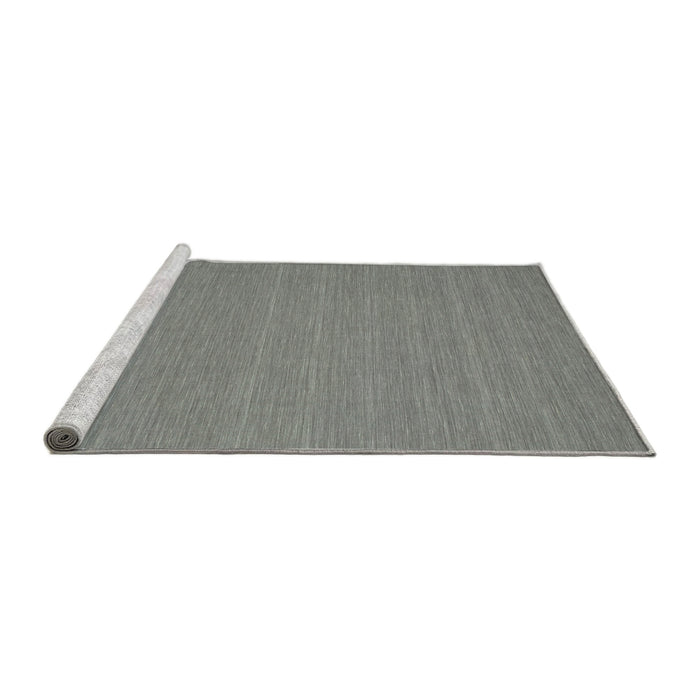 Serging Thickness of Machine Washable Contemporary Gunmetal Gray Rug, wshcon181