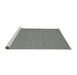 Serging Thickness of Machine Washable Contemporary Gunmetal Gray Rug, wshcon181